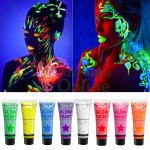 Vopsea Neon pentru Fata și Corp 10ml Glow Paint Mov, 10 ml